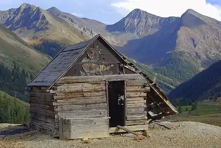 Abandoned building in Animas Forks, on the Alpine Loop
