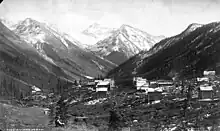 The mining community of Animas Forks in its heyday, around 1878.