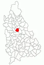 Location in Dâmbovița County