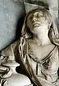 Part of the memorial (1760) placed by Ann Bellamy Lynn to her husband George at St Mary's church Southwick, Northamptonshire