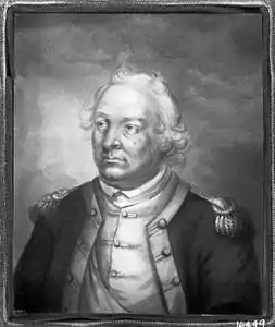 General Israel Putnam (copy after painting by John Trumbull), undated. Watercolor and sepia wash on parchment, 4 1/2 x 3 1/2 in. Unlocated