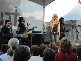 Ann McNamee performing with her band Ann Atomic at Lilith Fair, Comcast Center, Great Woods, Mansfield, MA on July 30, 2010.