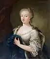 Self-portrait of Anna van Hannover in 1740
