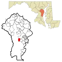 Location of Riva, Maryland