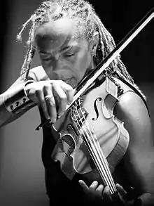 Anne Harris at the Liri Blues Festival, Italy, in 2010