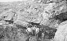 Quarry opening at Cave Creek, 1893