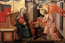 Filippo Lippi, Annunciation (c. 1445–1450)117 × 173 cm