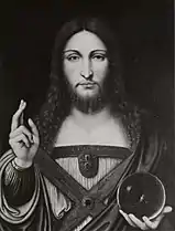 Follower of Leonardo da Vinci, Salvator Mundi (Cristo Redentore benedicente; early 16th century), Worsey Collection.