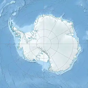 Map showing the location of Pleystor Glacier