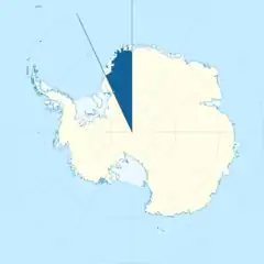 Proposed claim on 1973 (overlapping with the Norwegian and British claims)Coordinates: 0°W 25°W