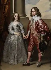 Portrait of Mary, daughter of Charles I with her husband the Prince of Orange, 1641.   Rijksmuseum, Amsterdam.