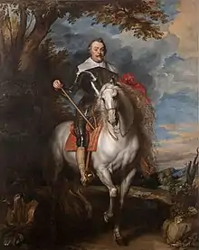 Van Dyck, Equestrian portrait of Francisco de Moncada, 3rd Marquis of Aitona, 1632