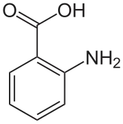 Skeletal formula of anthranilic acid