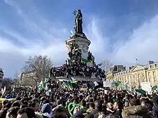 Demonstrators, Place de la République, Paris (17 March).