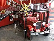 Fire truck at Museo Parque de Bombas at Plaza Las Delicias