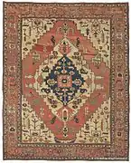 Serapi carpet, Heriz region, Northwest Persia, circa 1875, with predominantly rectilinear design