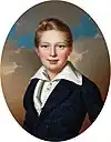 Portrait of Archduke Alexander of Austria (1825-1837) son of Archduke Joseph, Palatine of Hungary. Portrait from 1837