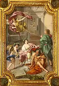 Anton Raphael Mengs, The Triumph of History over Time (Allegory of the Museum Clementinum), ceiling fresco in the Camera dei Papiri, Vatican Library