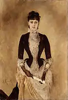 Anton Romako: Portrait of Isabella Reisser, 1885.