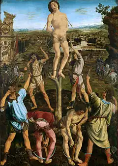 Martyrdom of Saint Sebastian (1475), by Antonio and Piero del Pollaiuolo, National Gallery, London.