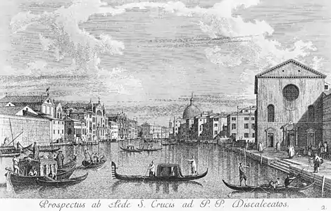 The Canal Grande from Santa Croce to the EastAntonio Visentini, copperplate engraving, 1742
