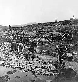 Gold miners along Anvil Creek, 1902