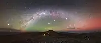 Airglow over Paranal Observatory.