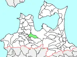 Location of Namioka in Aomori Prefecture