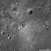 LRO image of Apollo 15 site, LRV-1 is near the right edge