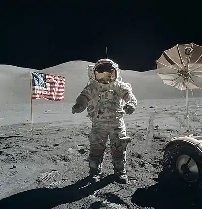 Image 110Apollo 17 Astronaut Gene Cernan becomes the last man on the Moon, December 13, 1972 (from 1970s)