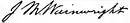 Jonathan Mayhew Wainwright I's signature