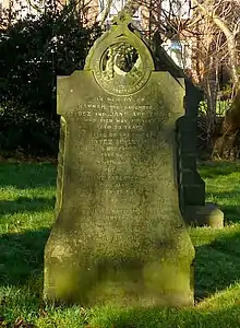 Appleyard family gravestone, 1863, probably carved by J.W. Appleyard