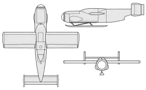 A three-view of an Arado E.381/I
