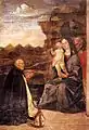 Holy Family with Bishop Domenico of Imola (1496)