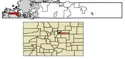 Location of the City of Greenwood Village in Arapahoe County, Colorado.