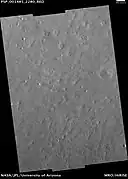 Surface texture of northern Arcadia Planitia at high resolution.