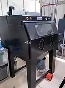 System for recovering metal powders used in EBM additive manufacturing