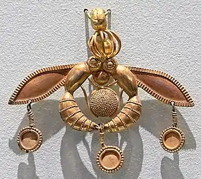 The Malia Pendant; 1800-1700 BC; gold; height: 4.6 cm, width: 4.9 cm; Heraklion Archaeological Museum