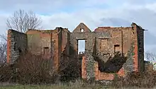 a large ruined building