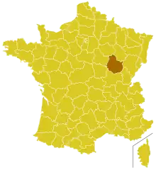 Locator map for Archdiocese of Dijon