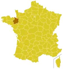 Locator map of Archdiocese of Rennes