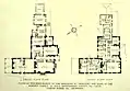 Floor plans of restored house (1915), Louis Carter Baker, Jr., architect.