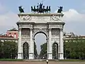 The Seiugae of the Arch of Peace in Milan