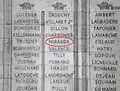 Miranda's name transcribed beneath the Arc de Triomphe, column 4.