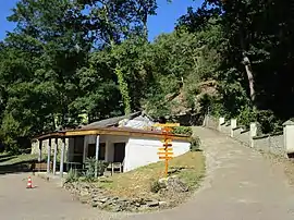 The cave exit building in Arcy-sur-Cure