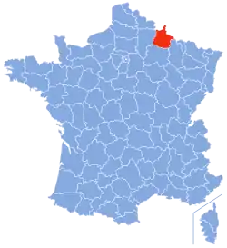 Location of Ardennes in France