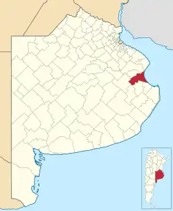 location of Castelli partido in Buenos Aires Province