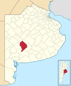 location of General La Madrid Partido in Buenos Aires Province