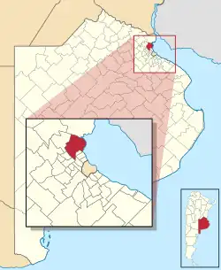 location of Tigre Partido in Buenos Aires Province