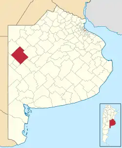 location of Trenque Lauquen Partido in Buenos Aires Province